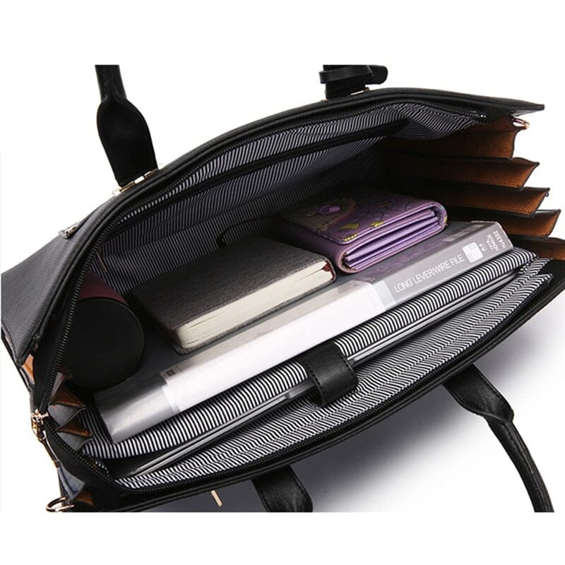 Black Leather Laptop Tote The Store Bags 