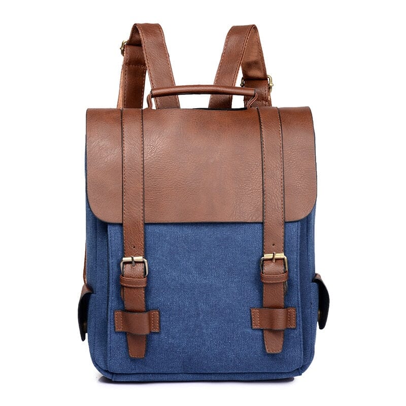 Vintage Canvas And Leather Backpack The Store Bags Dark blue 