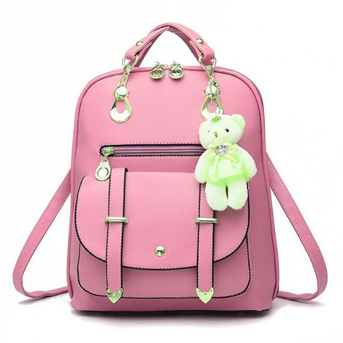 Women's Leather Purse Backpack The Store Bags pink 
