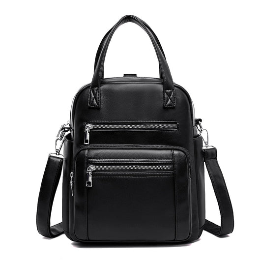 Convertible Handbag Backpack Leather The Store Bags Black 