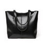 Large Black Leather Tote Bag With Zipper The Store Bags black 