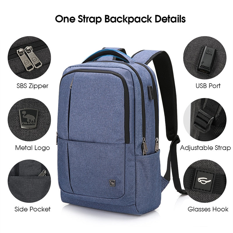 16 Inch External USB Charging Backpack The Store Bags 