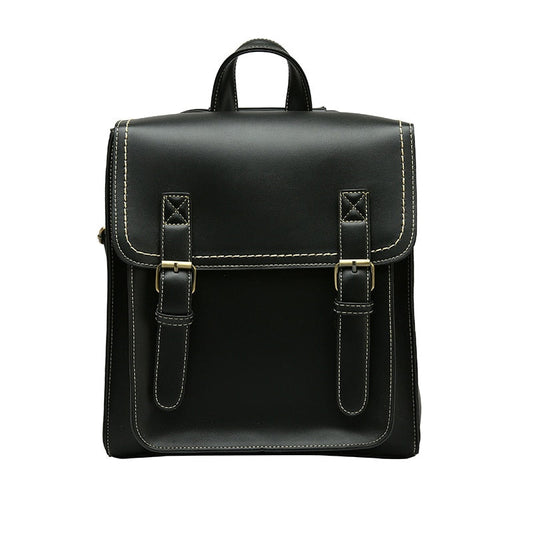 Black Leather Buckle Backpack The Store Bags Black 
