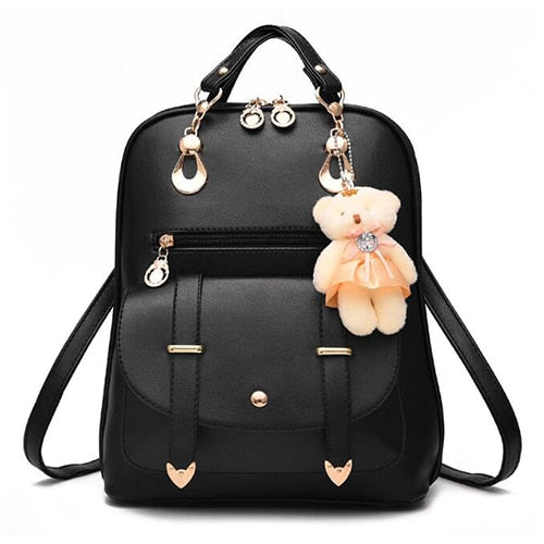 Women's Leather Purse Backpack The Store Bags black 