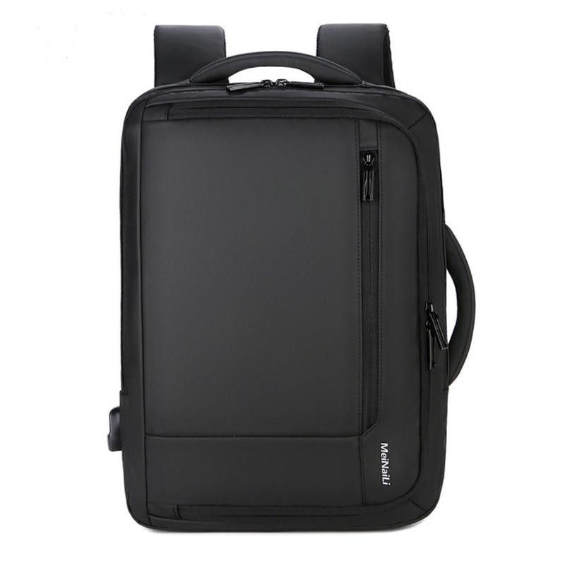 convertible laptop canvas briefcase backpack The Store Bags Black 