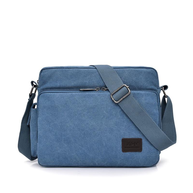 Small Canvas Messenger Bag ERIN The Store Bags Blue 