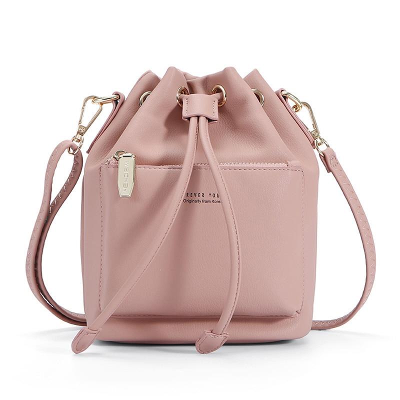 Drawstring Bag With Zipper Pocket The Store Bags Dk Pink 