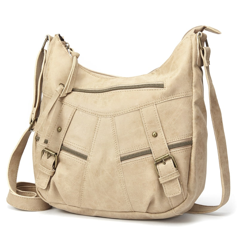 Boho Leather Tote Bag The Store Bags beige 