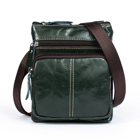 Men's Small Leather Crossbody Bag ERIN The Store Bags Green 