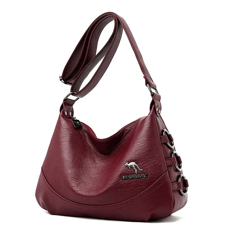 Lady Hobo PU Leather Handbag The Store Bags winered 