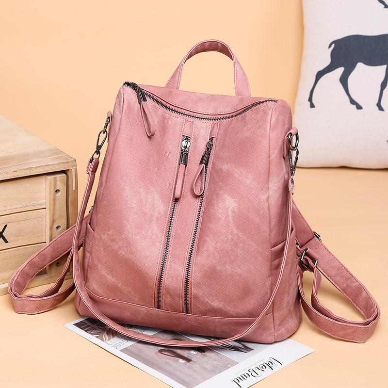 Leather Zip Top Backpack The Store Bags 