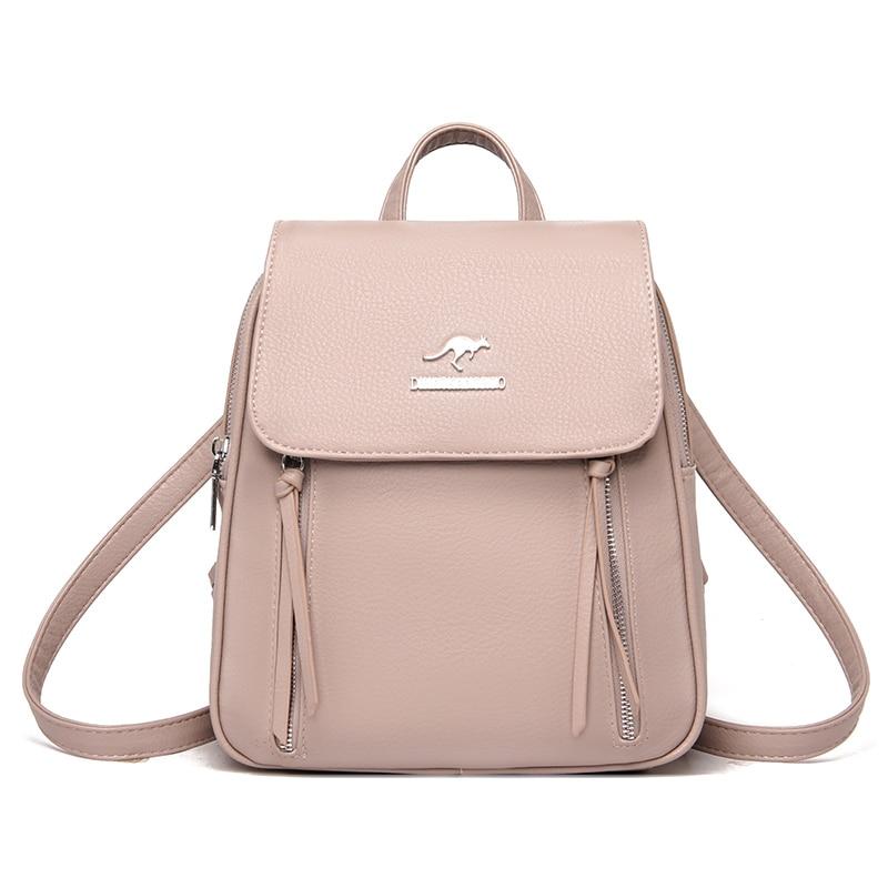 PU Leather Mini Backpack The Store Bags Pink 