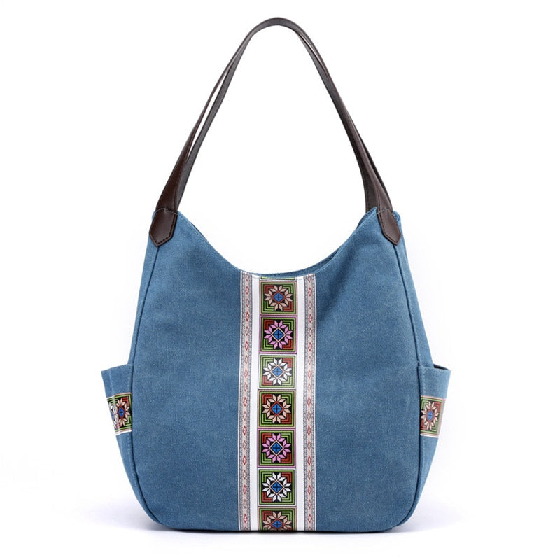 Tribal Tote Bag ERIN The Store Bags Blue 