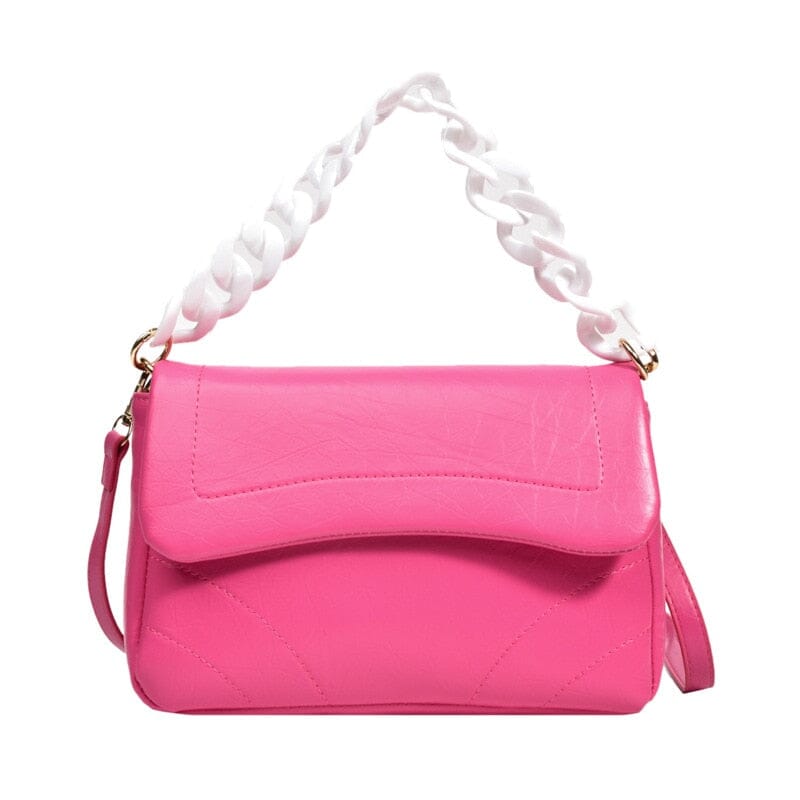 White Shoulder Bag With Chain Strap The Store Bags Rose Red 