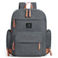 Canvas Leather Diaper Backpack The Store Bags dark gray 