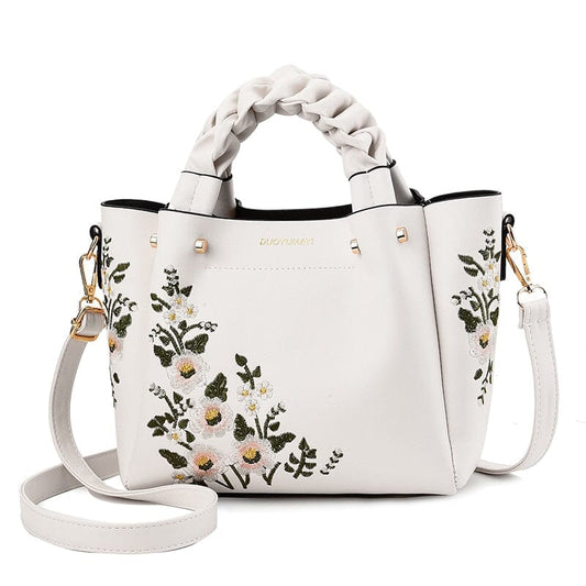 Floral Leather Crossbody Bag The Store Bags White 