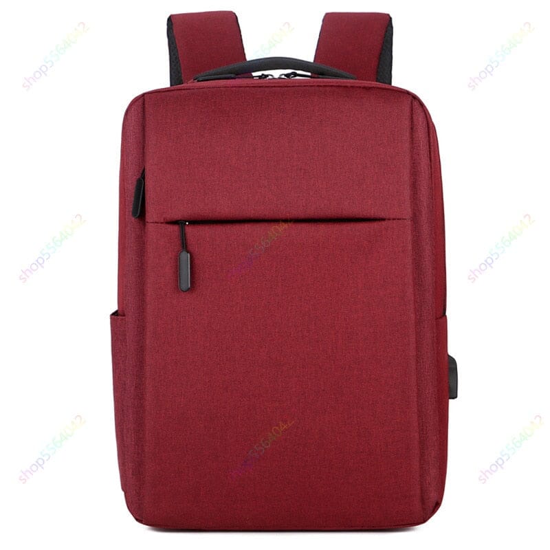 Professional Slim Laptop Backpack With USB Port The Store Bags Laptop Bag Wine Red 