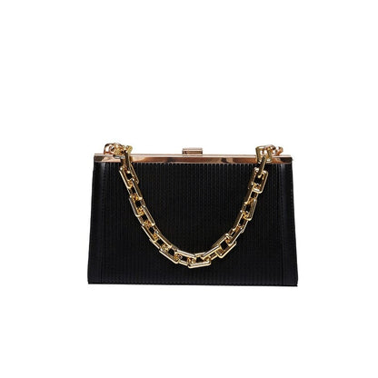 Black Clutch Bag With Chain Strap The Store Bags Black 