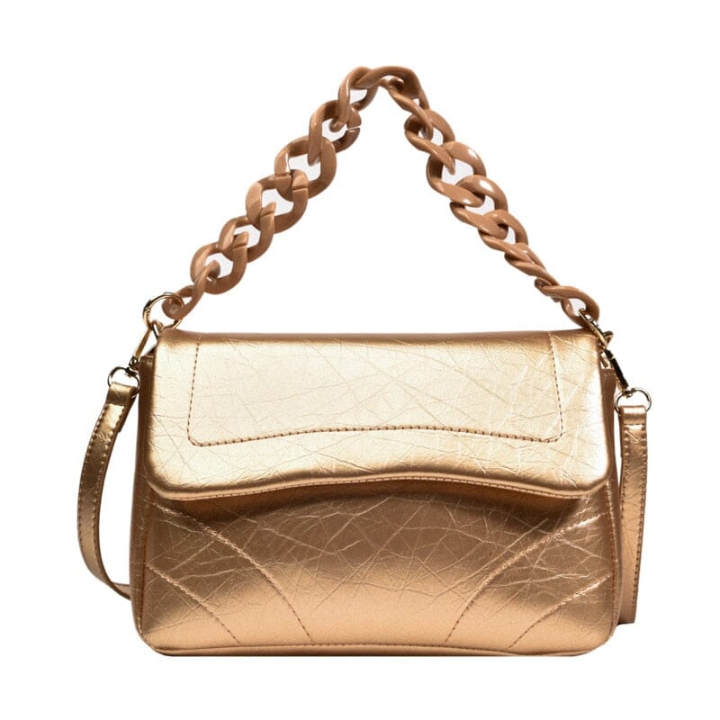 White Shoulder Bag With Chain Strap The Store Bags Gold 
