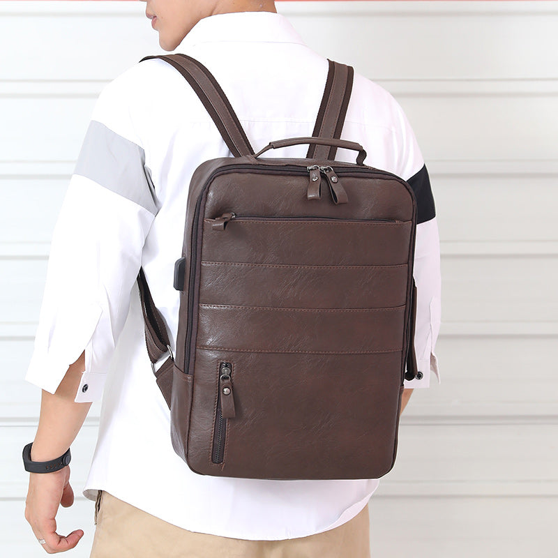 Rectangle Leather Backpack The Store Bags 