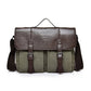 Men's Canvas And Leather Briefcase The Store Bags Army Green 