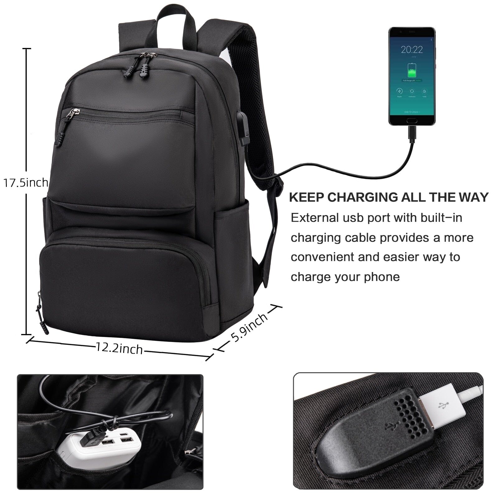Multi Function USB Charging 14 Laptop Backpack The Store Bags 
