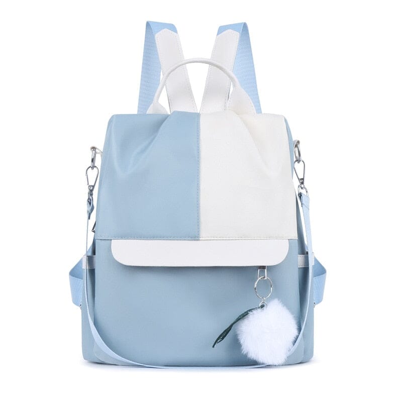 Ladies Anti Theft Backpack The Store Bags Light Blue 
