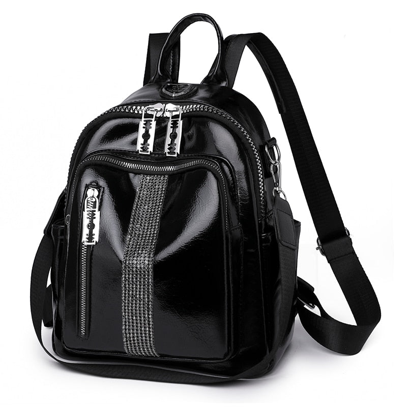 Silver Mini Backpack ERIN The Store Bags Black 