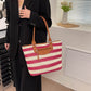 Striped Straw Tote The Store Bags 