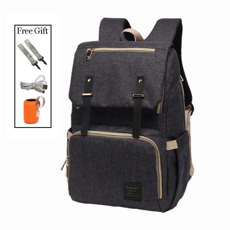 FAMICARE Diaper Bag With USB Port The Store Bags black 