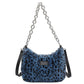 Faux Fur Leopard Shoulder Bag The Store Bags Blue 