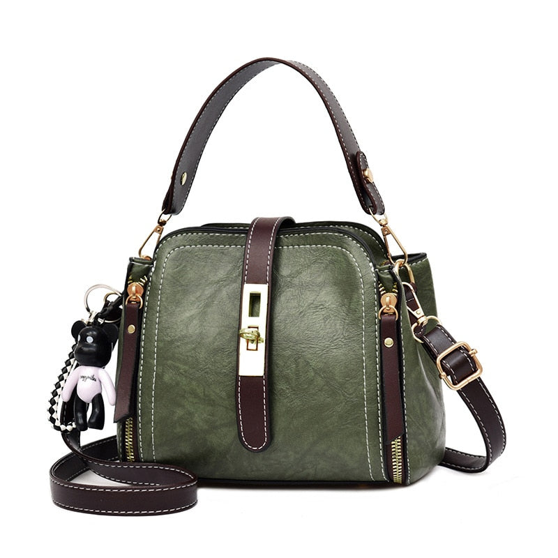 Dark Green Leather Crossbody Bag The Store Bags 