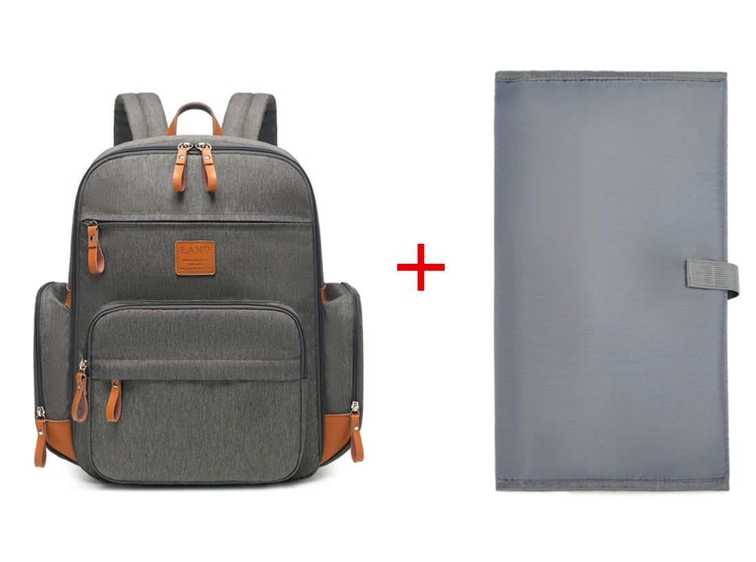 Diaper Bag With Laptop Sleeve The Store Bags MPB14-dark gray-mat 