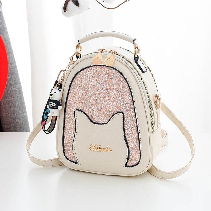 Mini Backpack for Women Cute Swan Hanging Embroidery Small Backpack Purse  Girls Leather Bookbag Ladies Satchel Bags - AliExpress