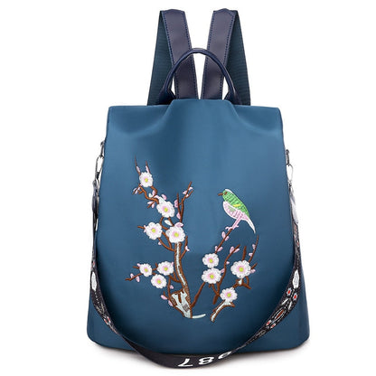 Floral convertible backpack purse anti theft The Store Bags Blue 