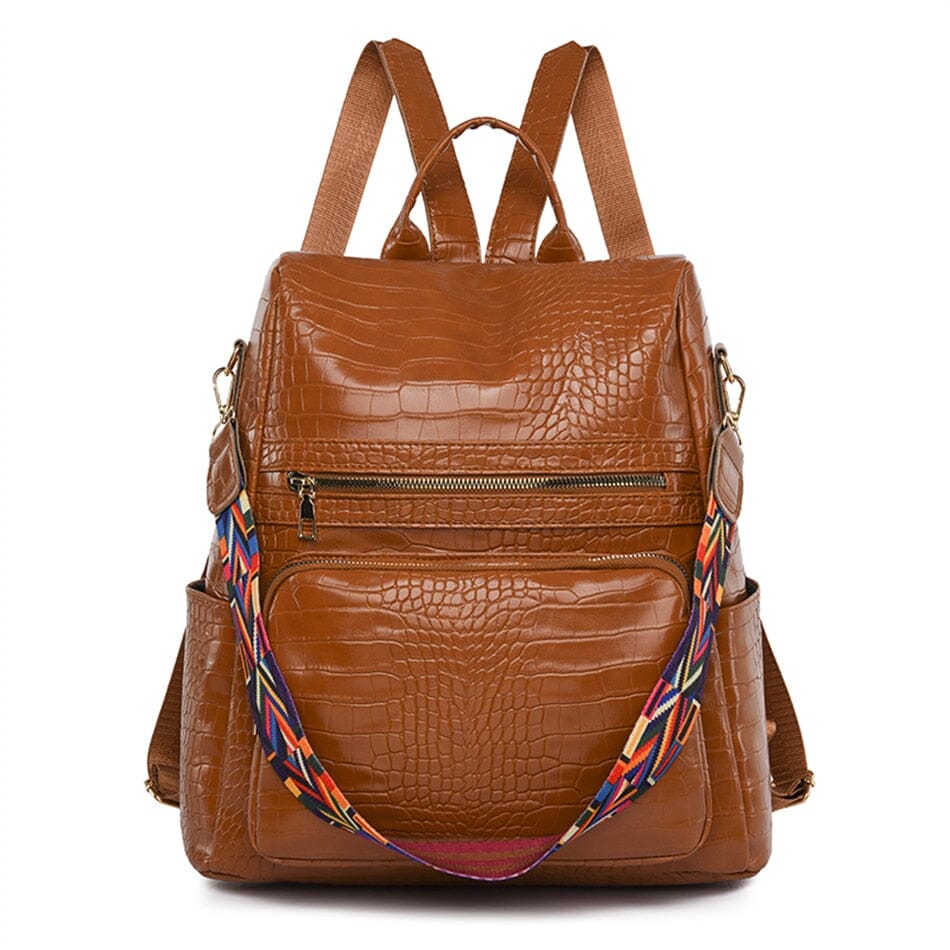 Backpack With Back Zipper Pocket The Store Bags Light Brown 