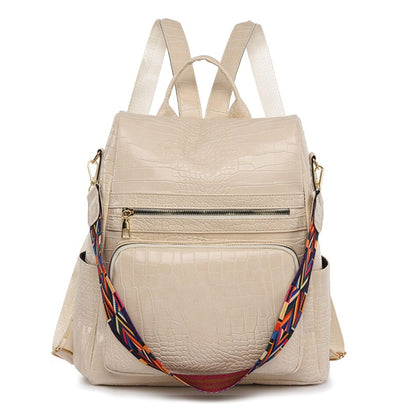 Backpack With Back Zipper Pocket The Store Bags White 