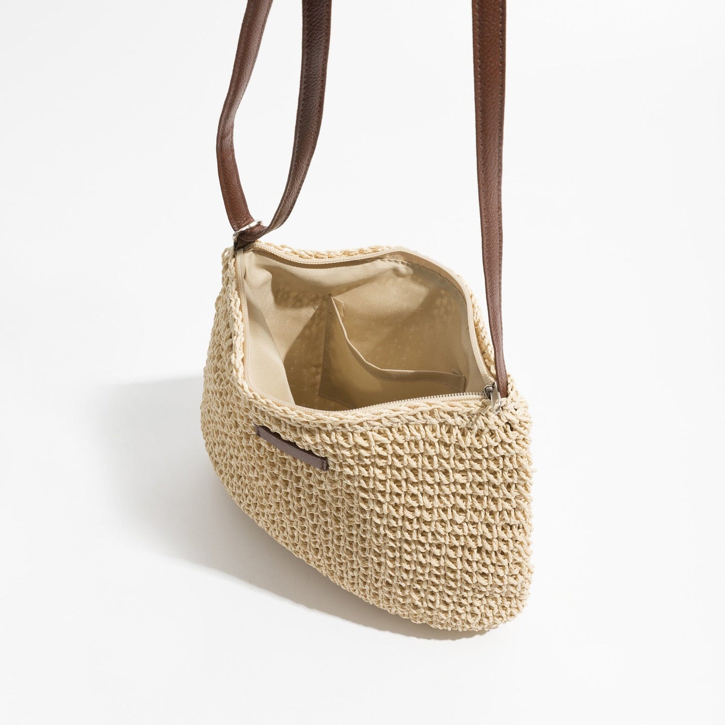 Straw And Leather Crossbody Bag The Store Bags 