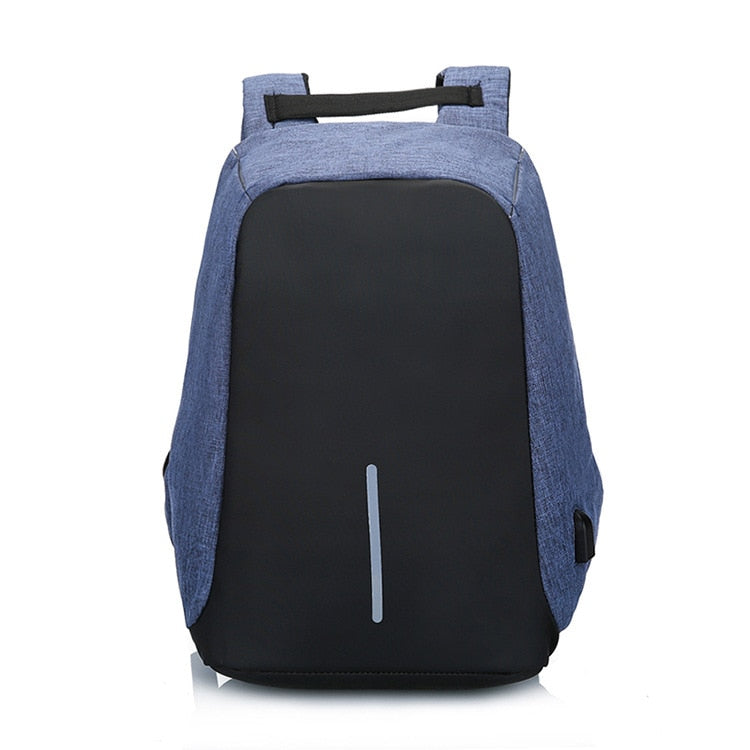 Anti Theft Waterproof Backpack With USB Charging Port The Store Bags Blue 
