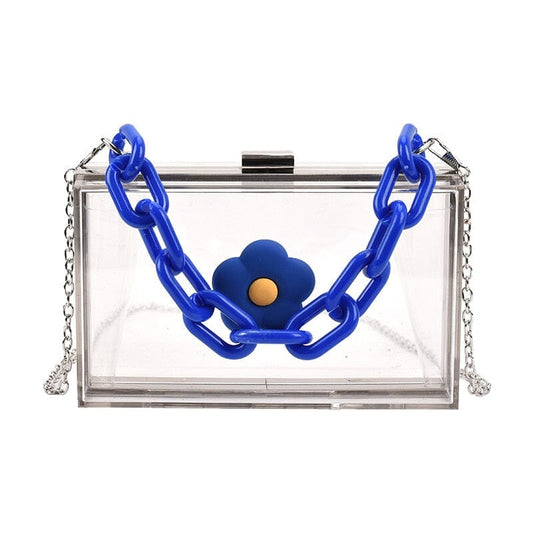 Clear Crossbody Purse With Gold Chain Strap The Store Bags Clear