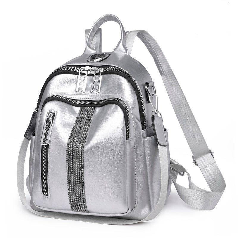 Silver Mini Backpack ERIN The Store Bags Silver 