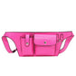 Leather Cell Phone Fanny Pack The Store Bags Rose Red 