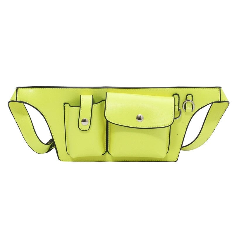 Leather Cell Phone Fanny Pack The Store Bags Light Green 
