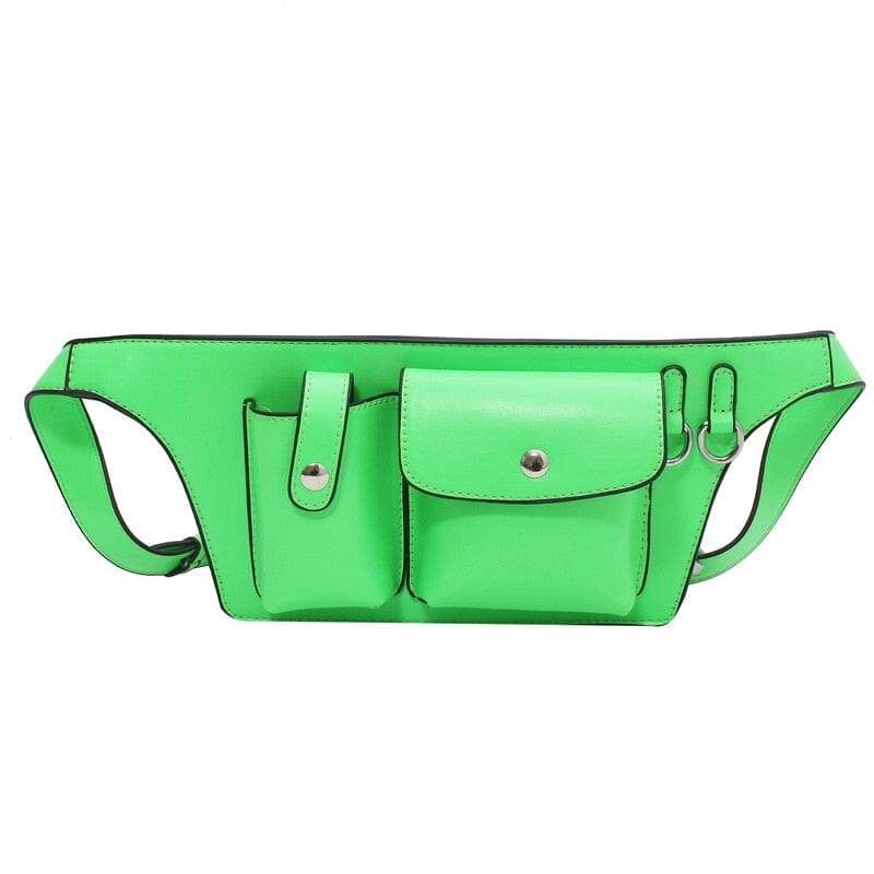 Leather Cell Phone Fanny Pack The Store Bags Green 