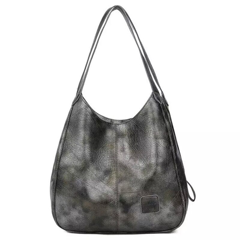 Distressed Leather Tote Bag The Store Bags Retro gray 