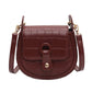 Embossed Leather Circle Crossbody Bag The Store Bags Claret 