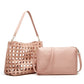 Open Weave Leather Bag The Store Bags Pink 