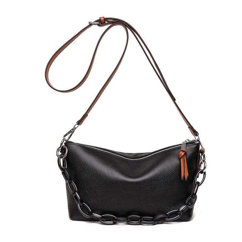 Small Leather Purse With Long Shoulder Strap The Store Bags Black 24x16x10cm 