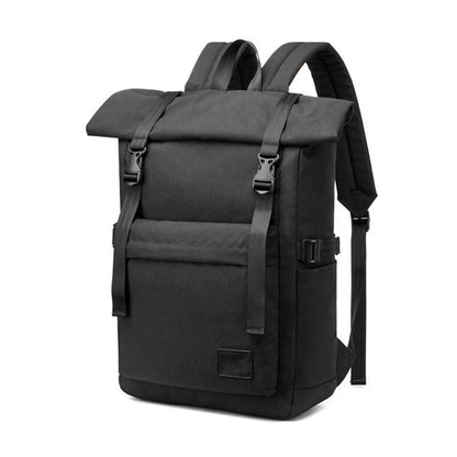 17 inch Waterproof Roll Top Backpack The Store Bags Black 