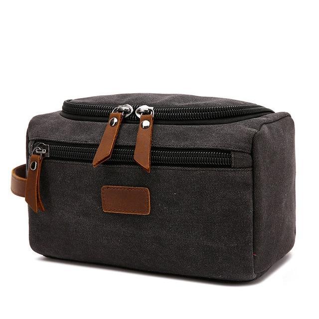 Men's Canvas Travel Toiletry Bag The Store Bags Black 